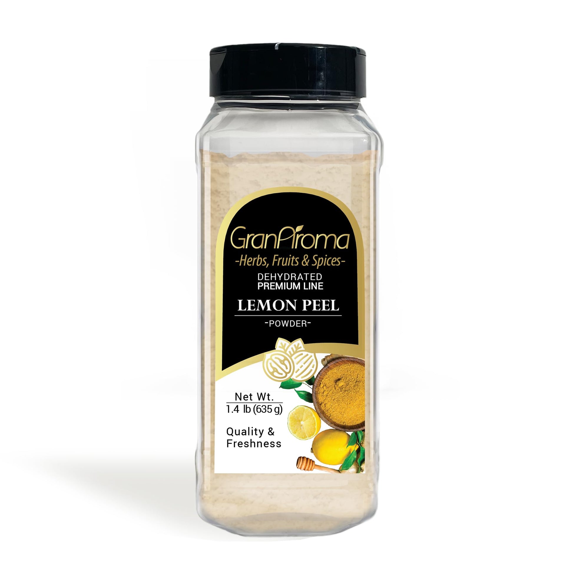 Granaroma Lemon Peel Powder, Tart & Flavorful, Pure Powder (1.4 Pound)