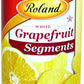 Roland Foods White Grapefruit Segments in Light Syrup, 43.3 Ounce Can, Pack of 4, Light Yellow