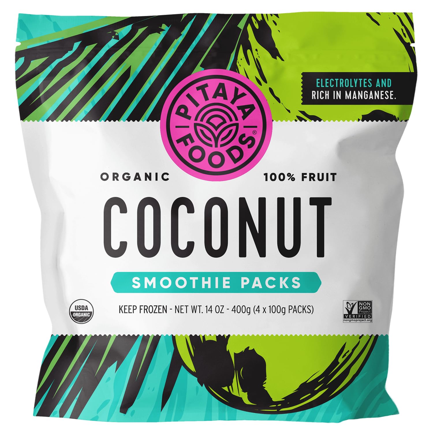 Pitaya Foods - Organic Coconut Smoothie Packs, Pre-Packaged Frozen Fruit Pur  e, No Added Sugar or Preservatives, Good Source of