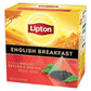 Lipton Black Tea English Breakfast Pyramid Tea Bags, 20 Bags, Multicoloured, Model 800859