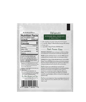 Mrs. Wages Kosher Dill Pickles Refrigerator Mix | Quick And Easy | Simple-To-Use | Simple Homemade Pickles | Traditional Pickle Flavoring | 1.94 Oz Packet (Value Pack Of 12)