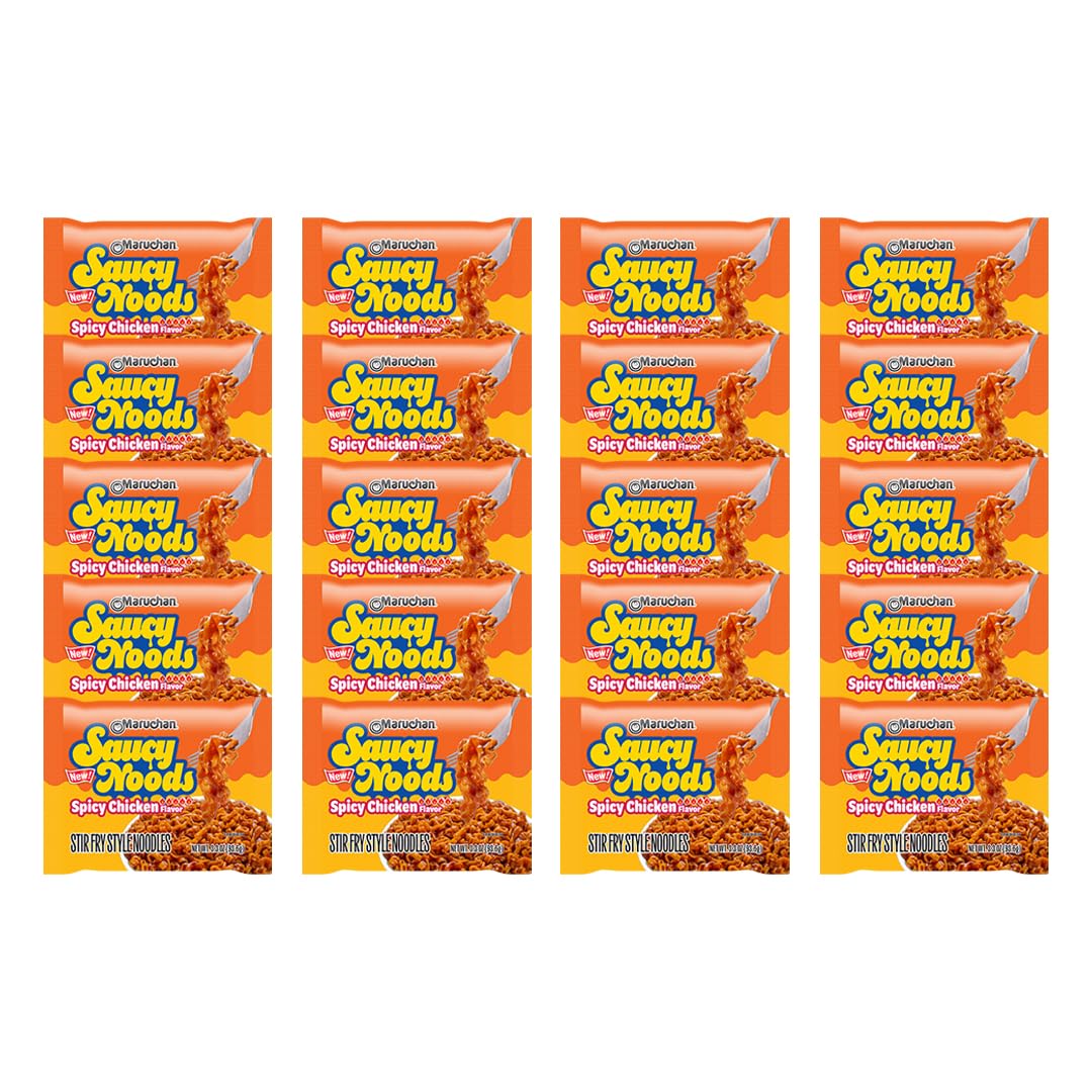 Maruchan Spicy Chicken Ramen Noodles, Stir Fry Style, Bold Korean Sauce, 20 Count, 3.3 Oz.