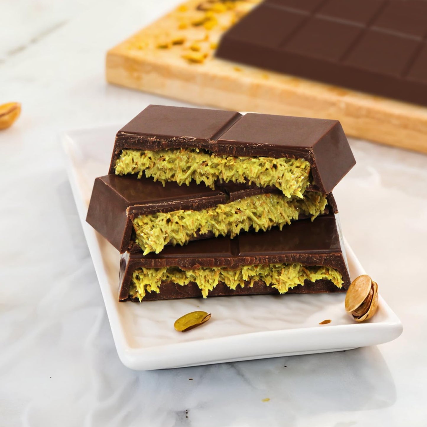 Dubai Chocolate Bar, 7Oz Pack Of Kunafa Pistachio Chocolate Bar, Perfect Chocolate Gift For Birthdays Or Corporate Gifting, Enhanced Flavor Crafted For Chocolate Lovers