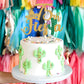 Tivurcia Fiesta 75th Cake Topper, Gold Tropical Hawaiian Theme Decoration Supplies
