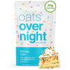 Oats Overnight Birthday Cake Overnight Oats, 20g Protein, 5g Fiber, Gluten Free, 2.7 oz (Pack of 8)