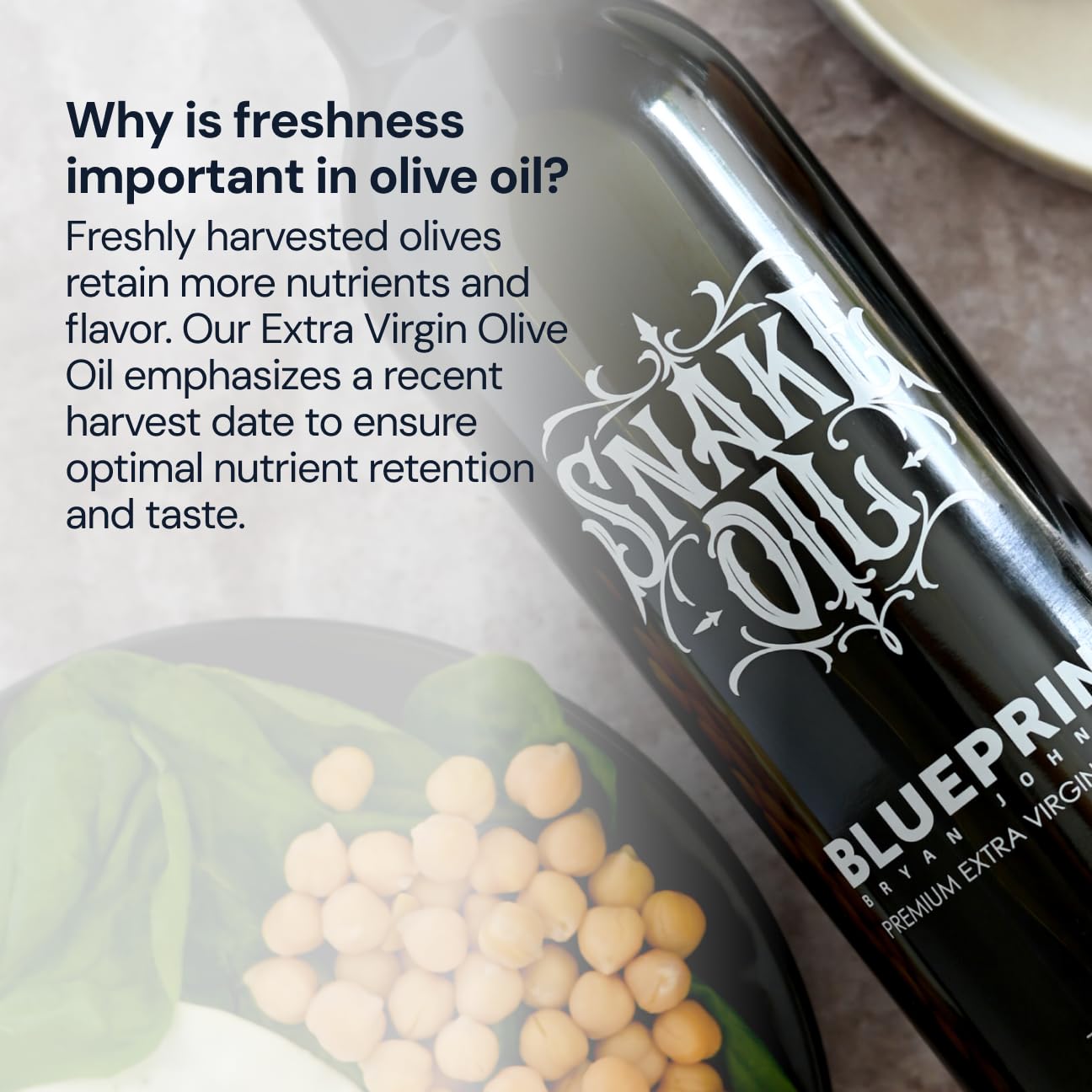 Blueprint Bryan Johnson Extra Virgin Olive Oil, 2 Count, Cold Pressed, Polyphenol Rich, Smooth Flavor, Keto & Paleo Friendly, 750ml
