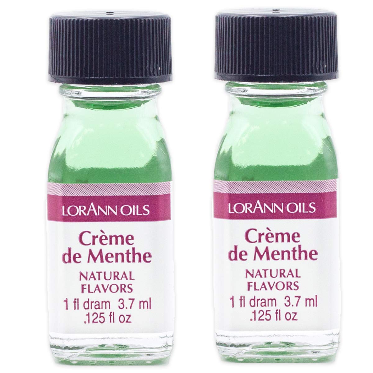 LorAnn Oils Super Strength Flavoring, Crème de Menthe, 0.125 fl oz (Pack of 2), Green, Model 0510
