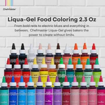 Chefmaster Bakers Rose Liqua-Gel Food Coloring | Professional-Grade Dye | 2.3 Fl Oz | Fade-Resistant, Easy-to-Use