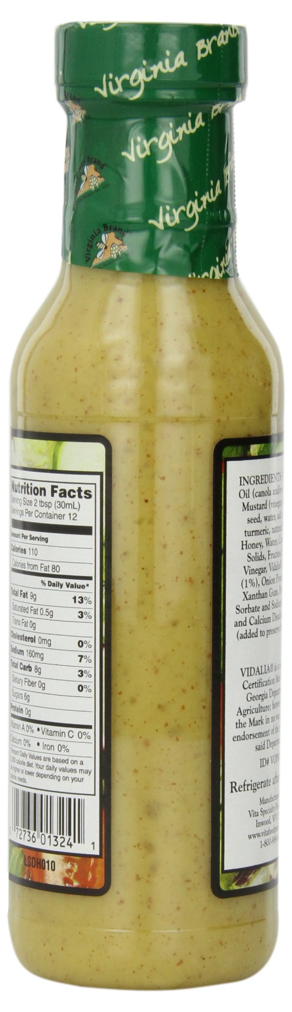 Virginia Brand Vidalia Onion Honey Mustard, 12-Ounces (Pack Of 6)