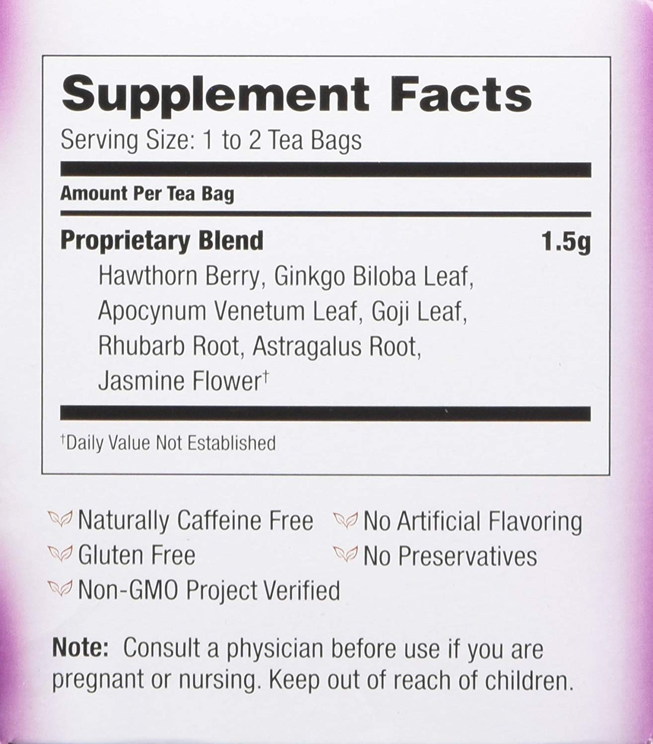 Bravo Tea Cholesterol Health Herbal Tea, Caffeine Free, 20 Tea Bags, Pack of 2