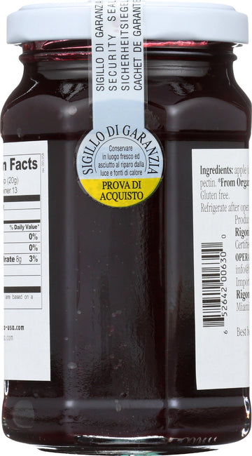 Rigoni Di Asiago Fiordifrutta Organic Fruit Spread, Black Currant, 8.82 Ounce