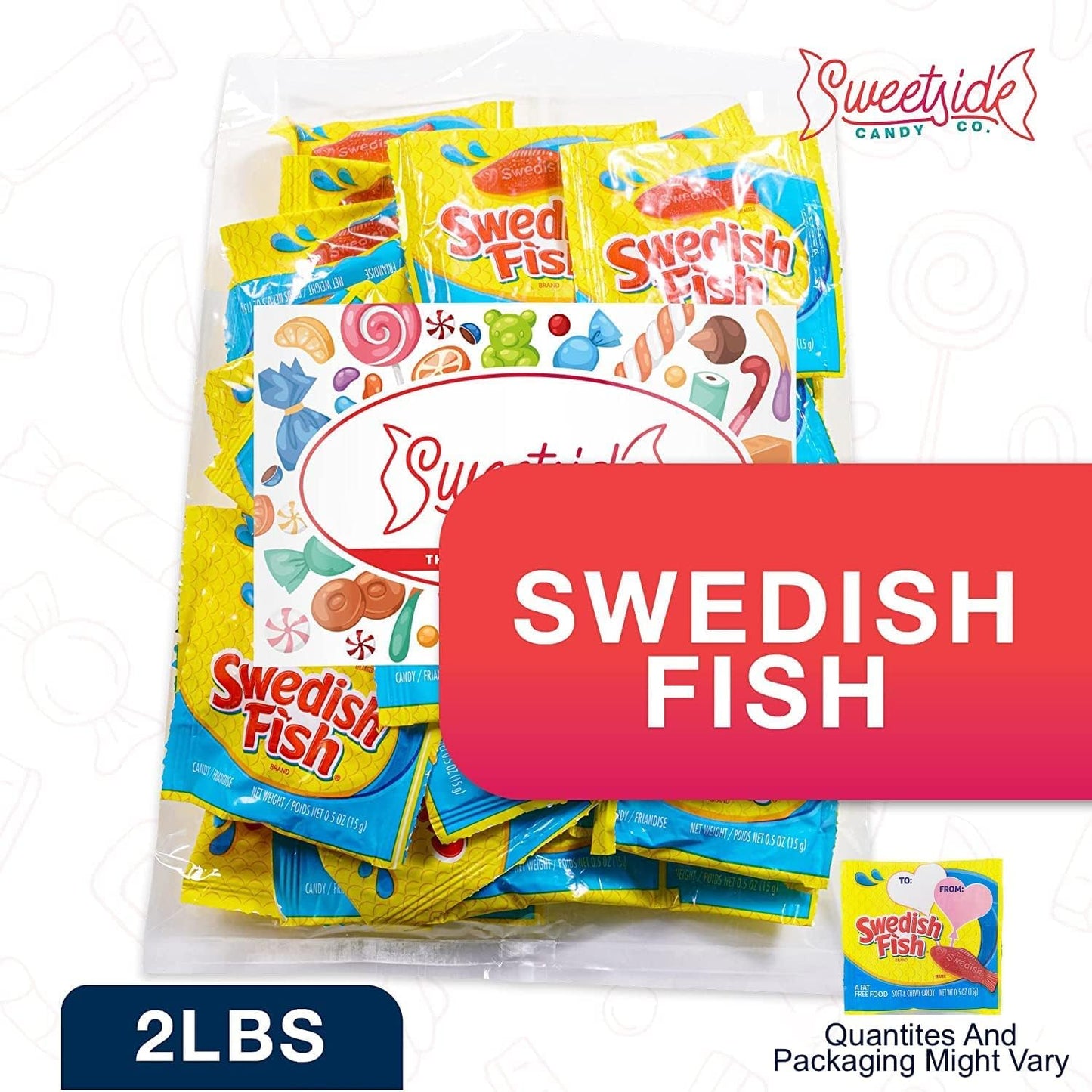 Candy in Bulk SwedishFish Soft & Chewy Fun Size Sharing Bag - Original Sweet & Chewy Red Fish Candy Individually Wrapped Treats,