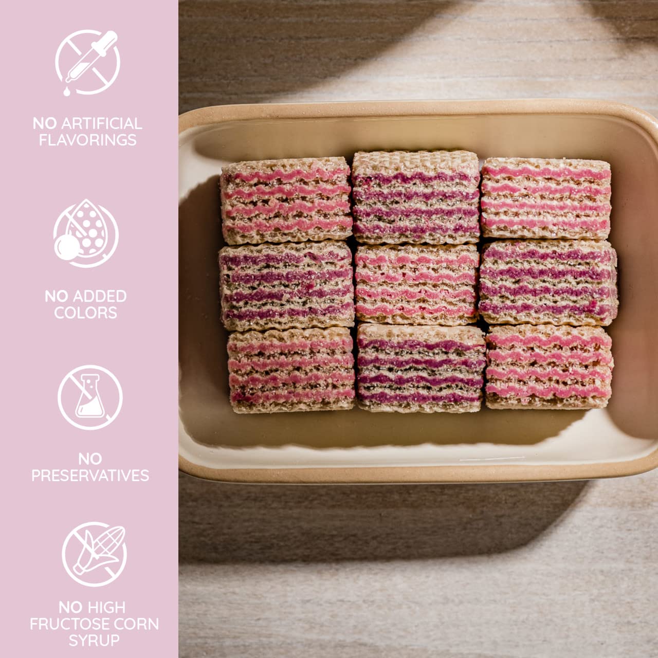 Loacker Quadratini Premium Raspberry-Yogurt Wafer Cookies, 220G/7.76Oz