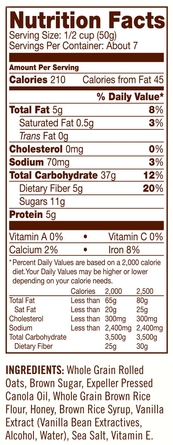 Bob's Red Mill Gluten Free Honey Oat Granola, 12 Oz