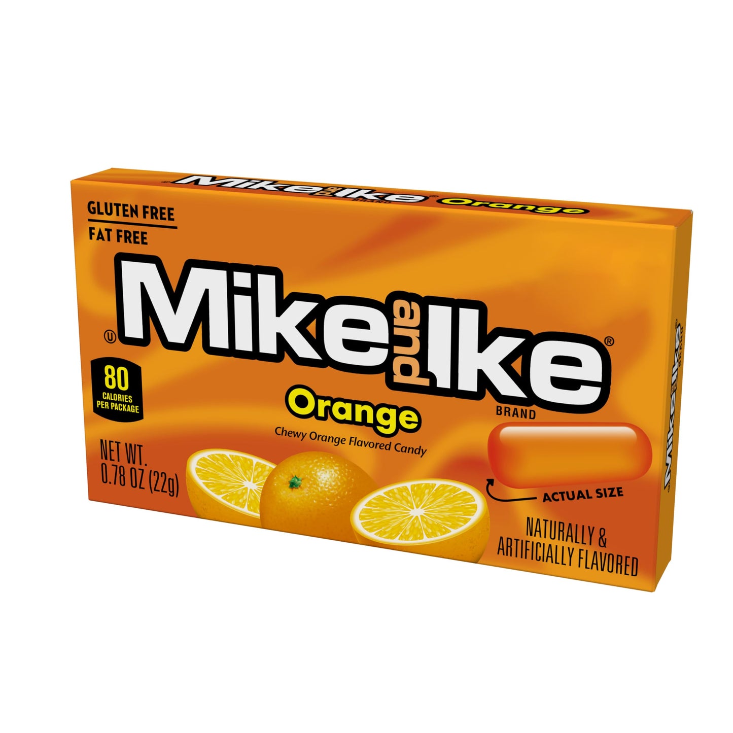 Mike And Ike Orange Candy, 0.78 Ounce Box (Pack Of 24), Chewy Candy, Vending Machine Candy, Orange Candy