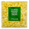 Claeys Sanded Lemon Drops Candy - Bulk Candy Lemon Drops Hard Candy - 2 Pounds - Christmas Candy - Ideal For Holidays, Sour Cand