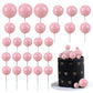 Gyufise 30Pcs Balls Cake Topper Diy Cake Insert Toppers Ball Cake Picks Cupcake Topper For Birthday Party Baby Shower Wedding Ca