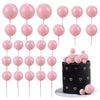 Gyufise 30Pcs Balls Cake Topper Diy Cake Insert Toppers Ball Cake Picks Cupcake Topper For Birthday Party Baby Shower Wedding Ca