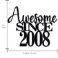 16Th Awesome Since2008 Cake Topper Cheers To 16 Years Birthday Cake Pick 16 Fabulous Cake Decoration For Happy 16Th Birthday Ann