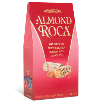 Brown & Haley ROCA Stand-Up Box - Chocolate Caramel Buttercrunch Toffee - Individually Wrapped Chocolate Candy - Gluten Free Kos