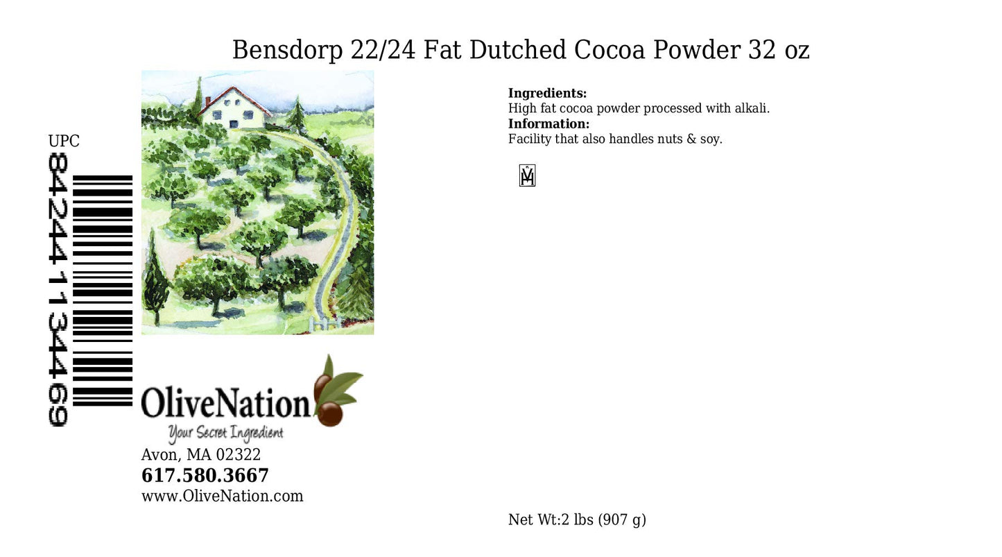 Bensdorp 22/24 Fat Dutched Cocoa Powder From Olivenation - 32 Ounces