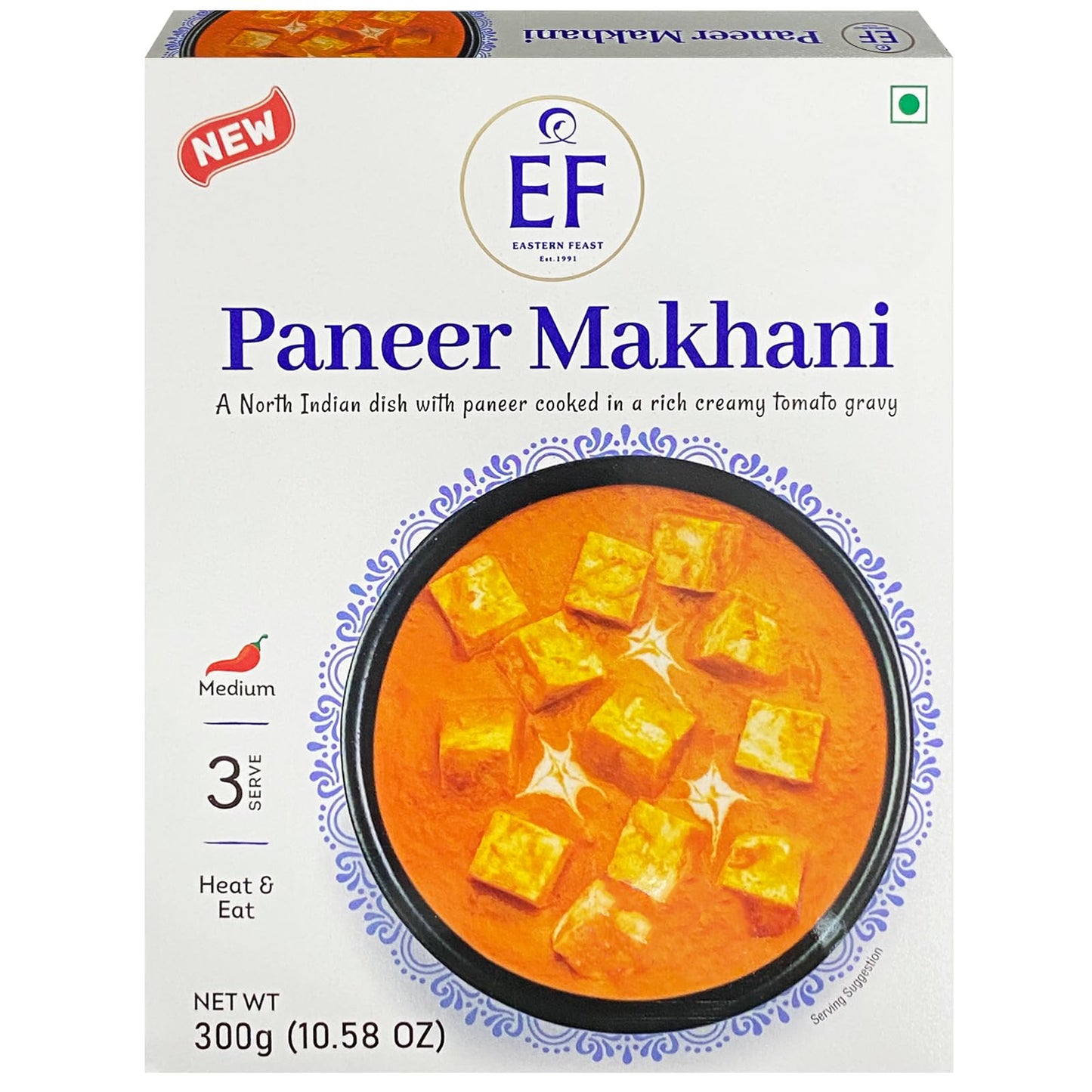 Eastern Feast - Paneer Makhani, Ready To Eat Meals, (Pack Of 4), Vegetarian, Gluten Free