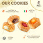 Pasticceria Matilde Vicenzi Millefoglie D'Italia Assorted Pastries - 13.75 oz - Vanilla, Apricot, Chocolate & Raspberry Cookies