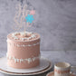 1 Pcs Snowflake He Or She Cake Topper Glitter Gender Reveal Boy Or Girl Cake Pick For Snowflake Gender Reveal Baby Shower Kids B