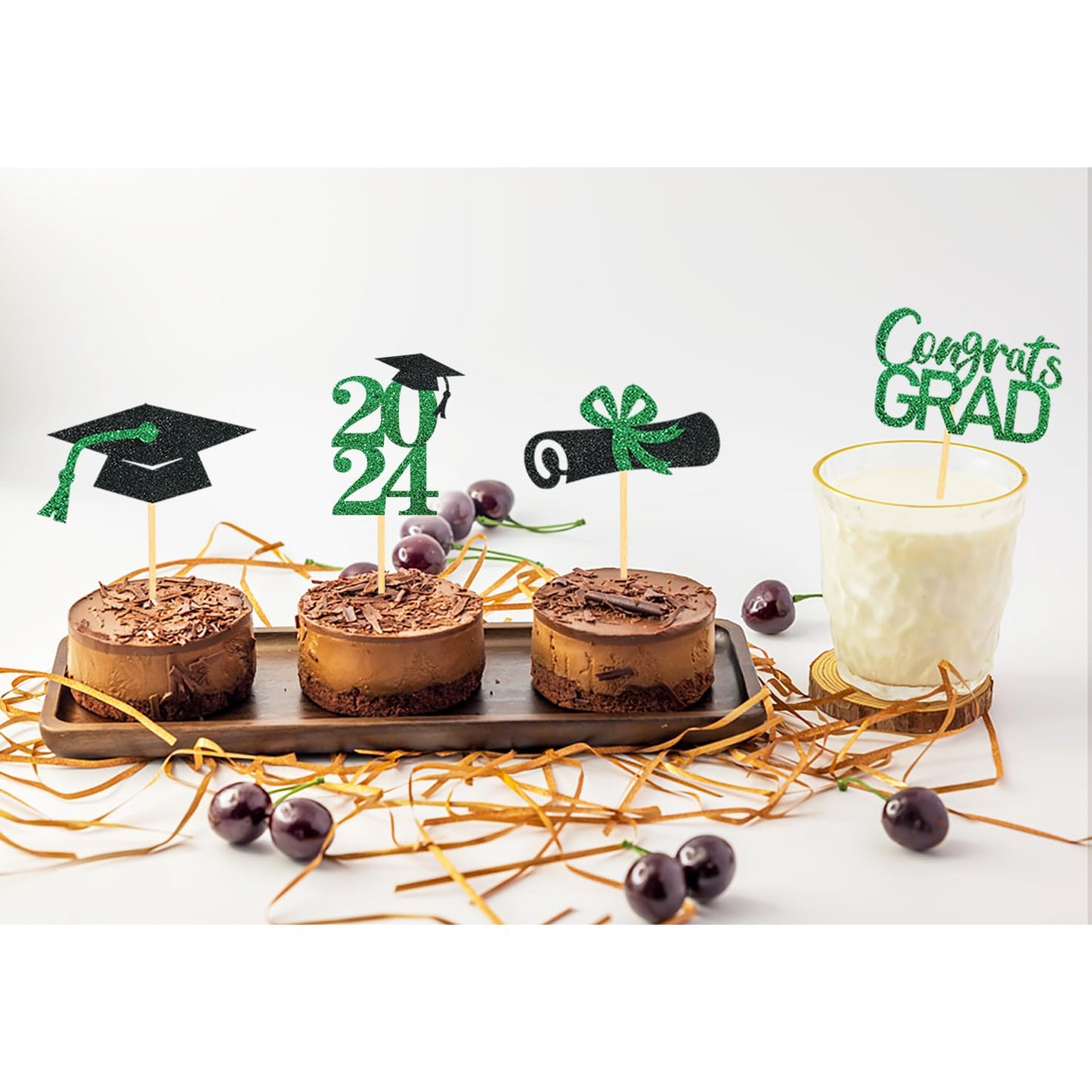 24Pcs Graduation Cupcake Toppers, Graduation Cupcake Picks For Cupcake Food Decorations - Class Of 2023 Graduation Cupcake Toppe