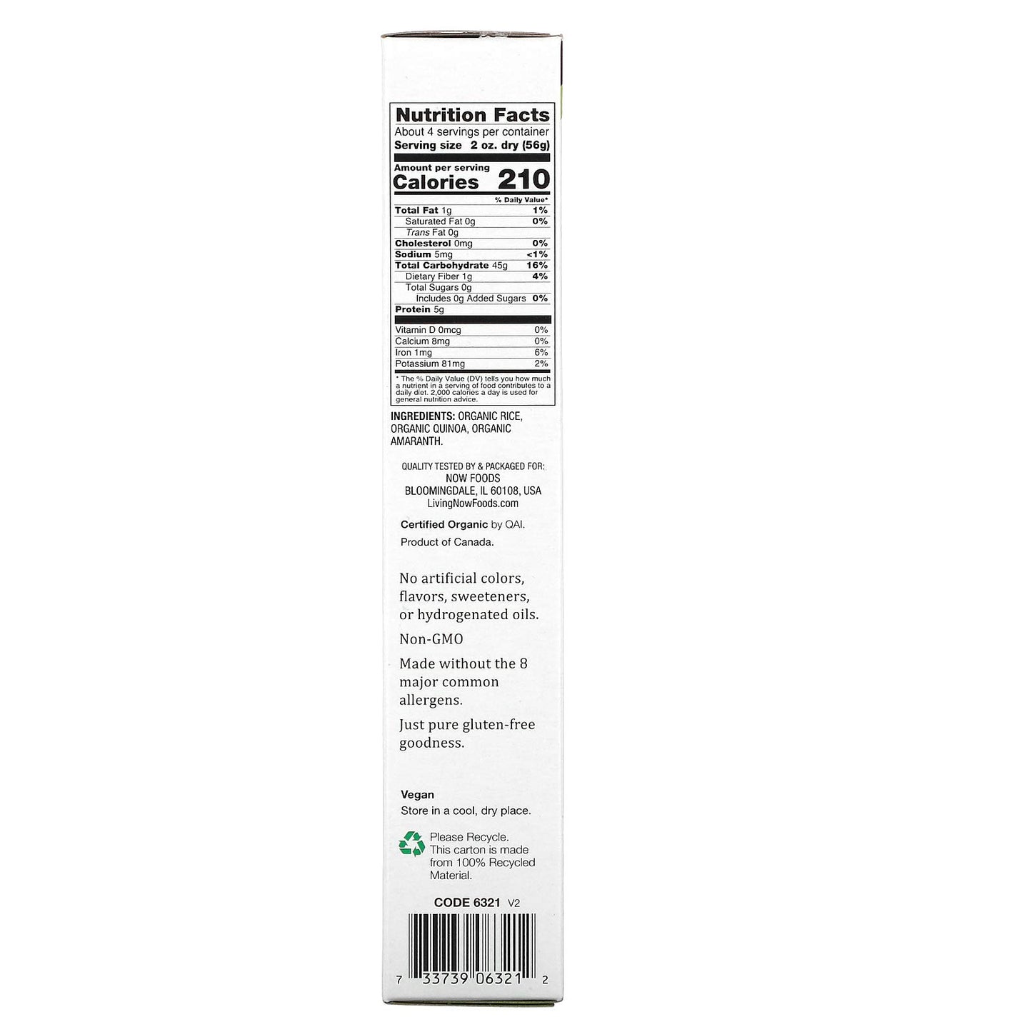 Now Foods Quinoa Macaroni Pasta, 8-Ounce (Pack Of 12)