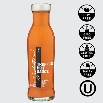 Sabatino Tartufi Truffle Hot Sauce, Gourmet Truffle Hot Sauce With Ripe Calabrian Chili Peppers, Infused With White Truffles, Kosher, Vegan, Vegetarian, Non-Gmo Project Certified, 10 Oz
