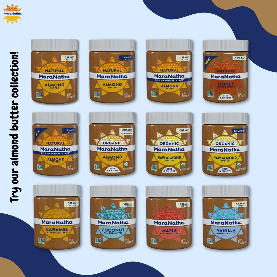 Maranatha No Stir Crunchy Almond Butter 12 Oz Jar