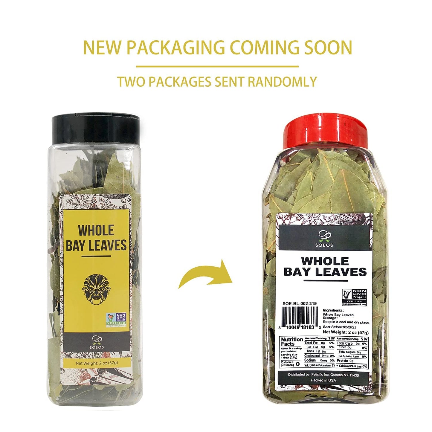 Soeos Bay Leaves Whole, 2 Oz(57G), Non-Gmo Verified, Dried Bay Leaf, Freshly Packed To Keep Fresh, Bay Laurel Herbs For Cooking,Bay Laurel Leaf, Dried Bay Leaves, Fresh Bay Leaves, Green