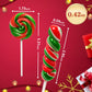 Christmas-Themed Red And Green Lollipops With A Festive Red Bow 32 Pack,16 + 16 Twisty & Swirl Candy Lollipops Suckers Individually Wrapped Bulk, Lollipop Candy Gifts For Christmas Stocking Stuffer