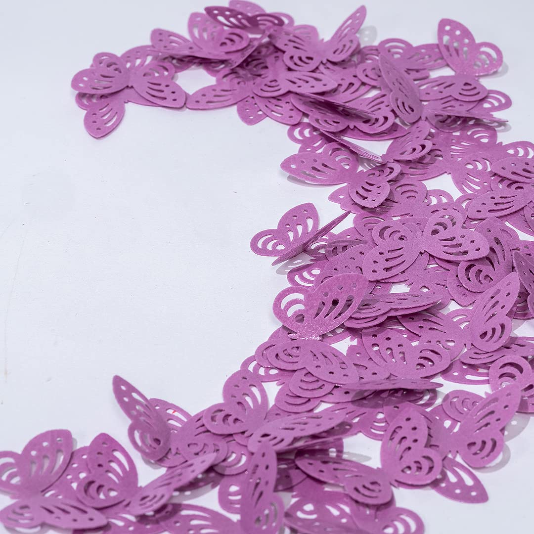 Purple Edible Butterflies,Edible Flowers,Edible Leaves, Wafer Paper Cake Cupcake Toppers For Decorating Rice Paper Flower Food D