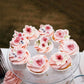 40 Pack Edible Flower Cupcake Toppers Edible Wafar Paper Spring Bridal Engagement Baby Shower Birthday Party Drink Toppers Anniv