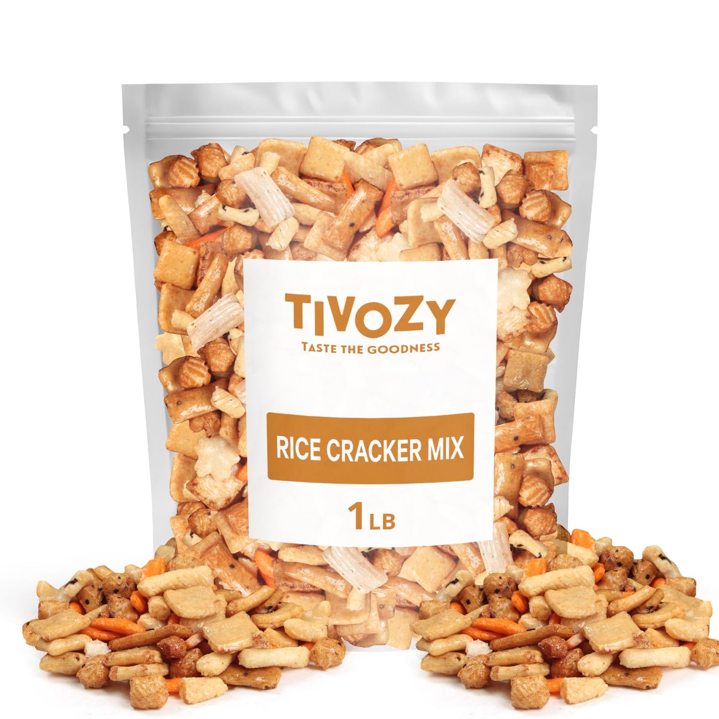 Rice Cracker Mix, 1lb Pack of Japanese Snacks Chips, Ideal for Parties, Family Gatherings or as a Quick Snack Option, Perfect fo