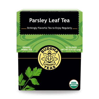 Buddha Teas Organic Parsley Tea - OU Kosher, USDA Organic, CCOF Organic, 18 Bleach-Free Tea Bags