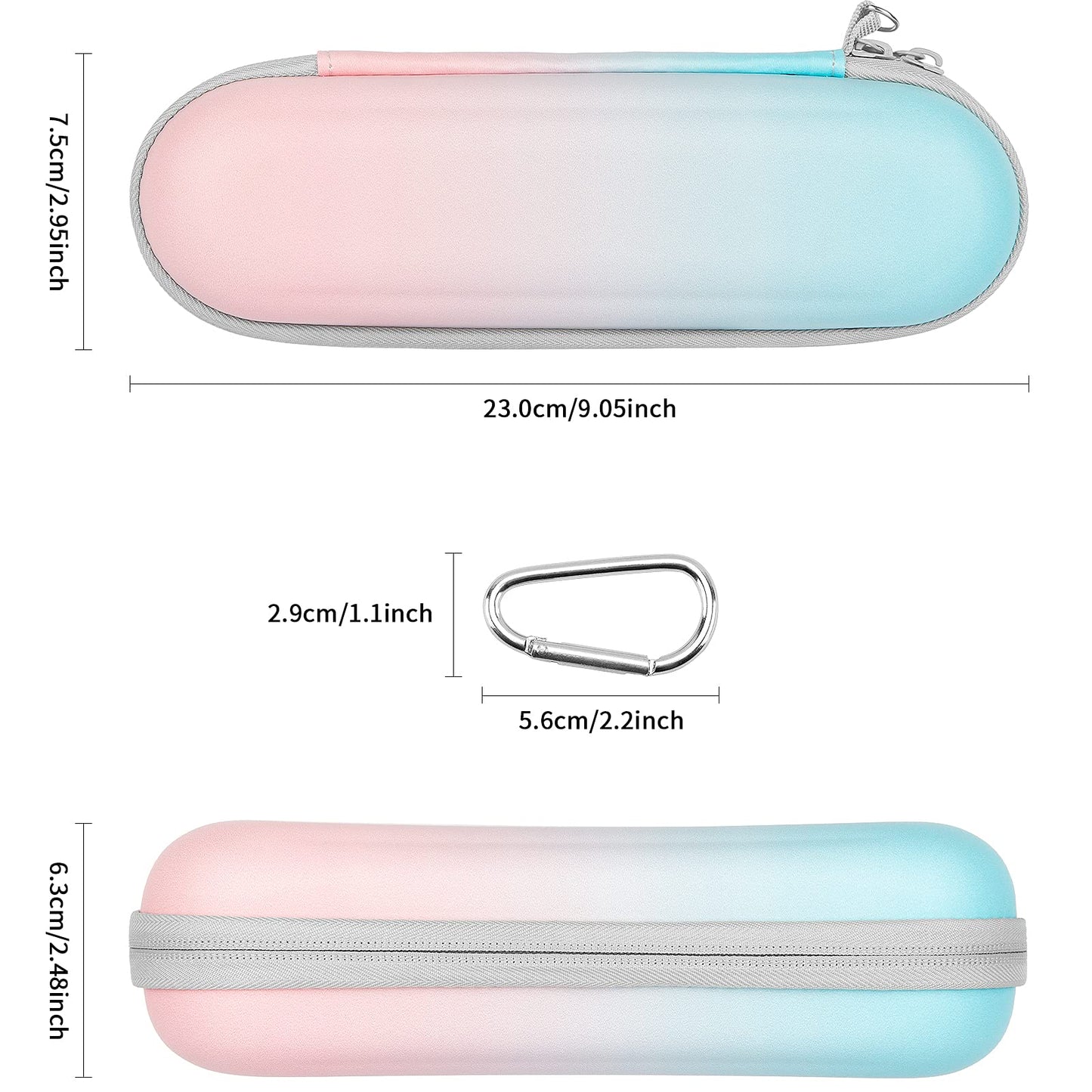 Yinke Travel Case For Oral B/Io 7 8 9 /Oral-B Pro Smartseries/Philips Sonicare Protectiveclean Electric Toothbrush, Hard Eva Cas
