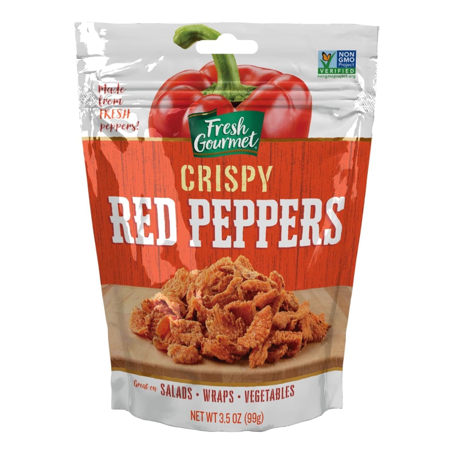 Fresh Gourmet Crunch Toppers Variety Pack – Dill Pickle, Jalapeño, Garlic Pepper Onions & Red Peppers – 4-Pack (3.5 oz Each)