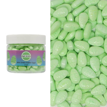 Mystic Sprinkles Easter Candy Shapes Sprinkles (Mint Green Easter Eggs, 2oz Jar)