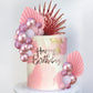 Rose Pink Cake Toppers Rose Cake Decorations For Women Birthday Boho Wedding Pink Cake Decor Birthday Cake Decoration (Rose Pink