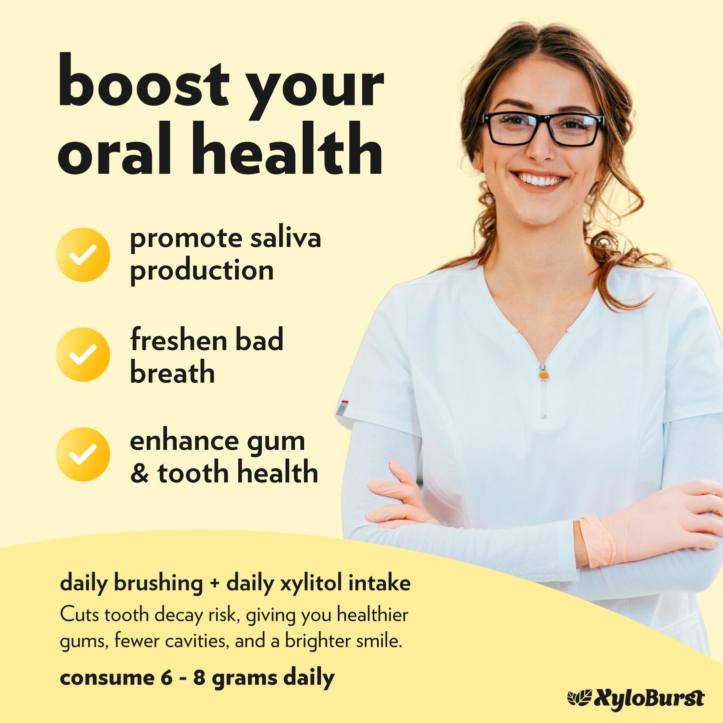 Xyloburst - Xylitol Mints | Sugar Free Breath Mints For Oral Health | Gluten Free, Vegan, Keto Friendly | Aspartame Free | Lemon