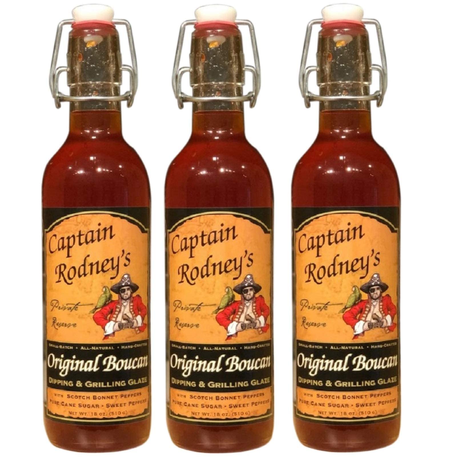 Captain Rodney'S Boucan Pepper Glaze 18 Oz (3 Pack)