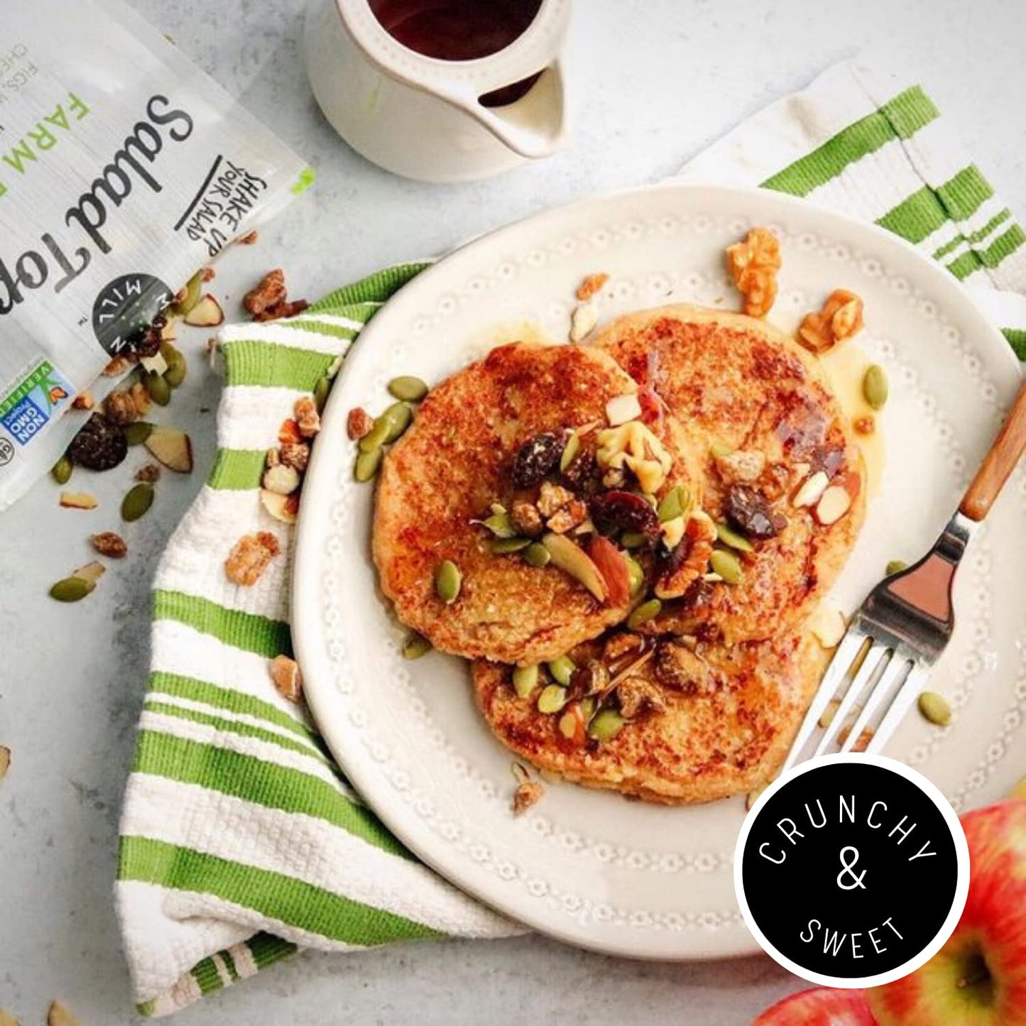 Modern Mill Mixed Salad Topper - Dried Figs, Walnuts, Almonds, Cherries, Pumpkin Seeds - Gluten Free, Vegan - 6 oz (3 Pack)