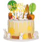 24 Pcs Bunny Cake Topper Set Rabbit Cake Decorations Rabbit Figurines Carrot Cake Decorations Rabbit Cake Topper Happy Bunny Bir