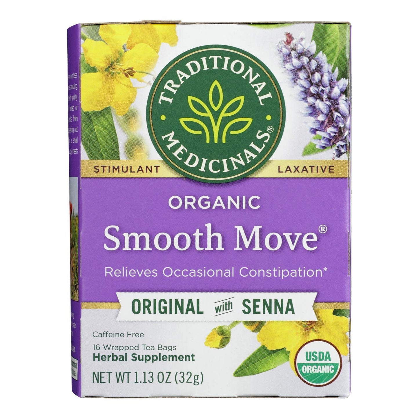 Traditional Medicinals Smooth Move Laxative Tea Bags, Organic, 16 Count