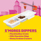 Lunchables Smores Dippers Snack Pack with Honey Graham Sticks (Milk Chocolate Chips & Marshmallow Creme, 12 ct Pack, 2.3 oz Tra