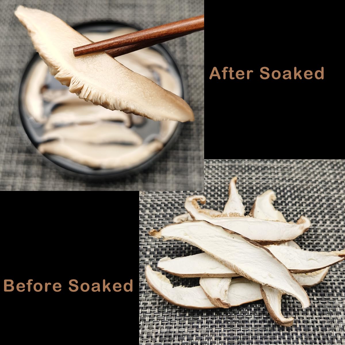 Orsky Dried Shiitake Mushrooms Sliced, Dried Mushrooms For Cooking, Quick Rehydration, Smooth Taste, Fresh And Tender, Vacuum Se
