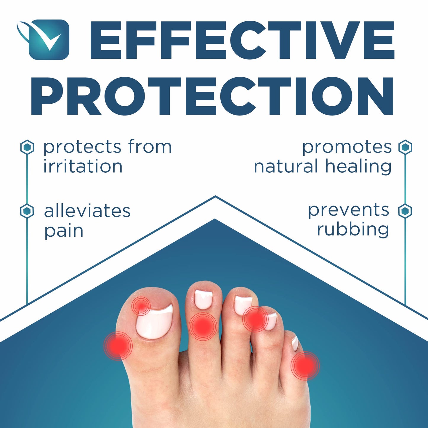 Homergy Original Soft Gel Toe Cap - 6 Big Toe Protectors For Women & Men, Cushioning Toe Sleeves To Provide Relief From Missing/
